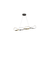 Prague Horizontal Chandelier // Gold and Chrome  | Finesse