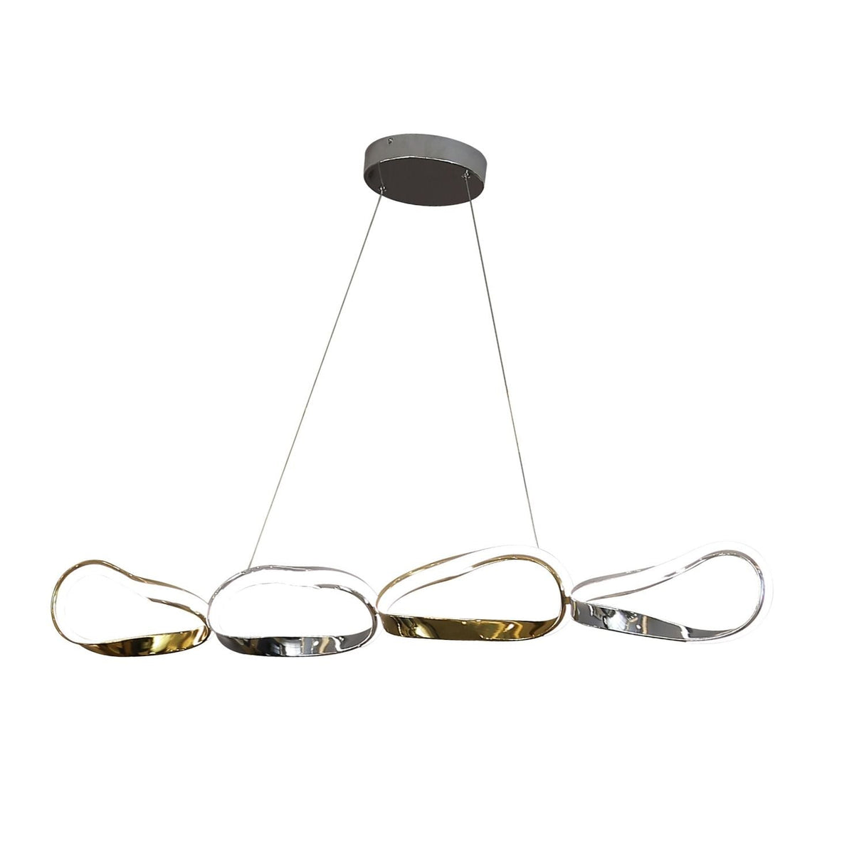 Prague Horizontal Chandelier // Gold and Chrome  | Finesse