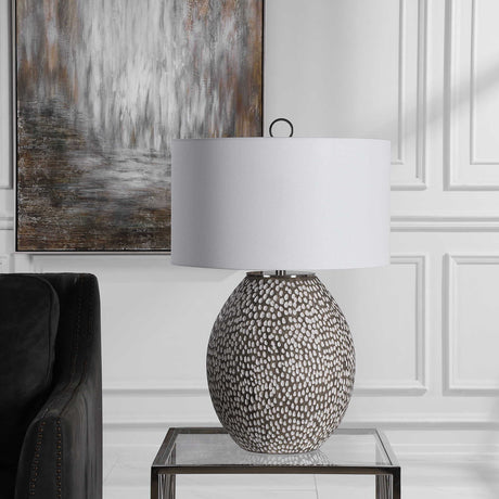 Cyprien Table Lamp Gray White - Dark Gray / White by Uttermost - View 3