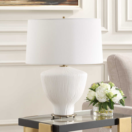 Maisie White Table Lamp by Uttermost - View 3
