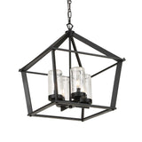 Evanston 4 Light Indoor-Outdoor Pendant - Black by Uttermost - View 4