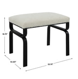 Diverge White Shearling Small Bench by Uttermost - View 7