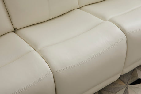 Alister Power Gliding Sofa With Power Headrests & Lumbar - Porcelain | Flexsteel