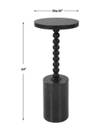 Bead Drink Table - Black by Uttermost - View 5