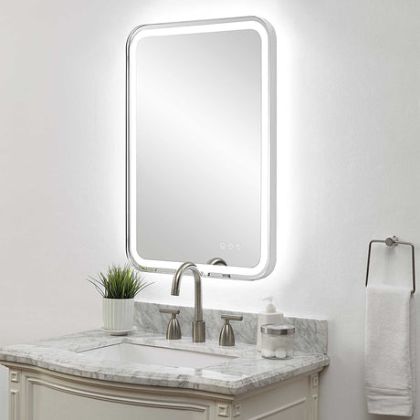 Crofton Lighted Nickel Vanity Mirror - Gray by Uttermost - View 9
