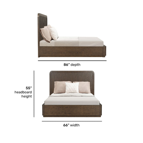 Athens Queen Panel Bed - Dark Brown | Flexsteel