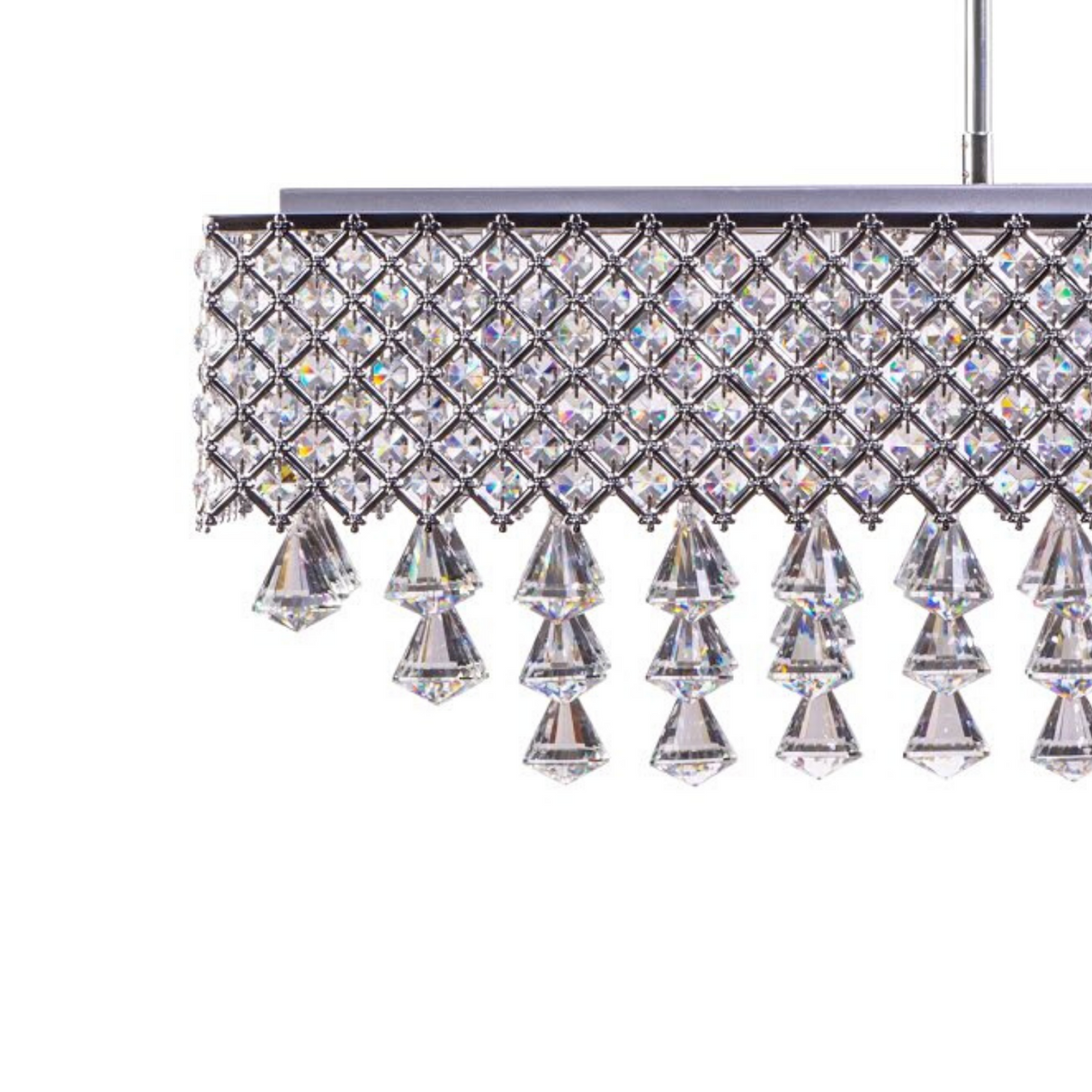 Cinderella Crystal Rectangular Chandelier // 12 Light  | Finesse -  Home Elegance USA