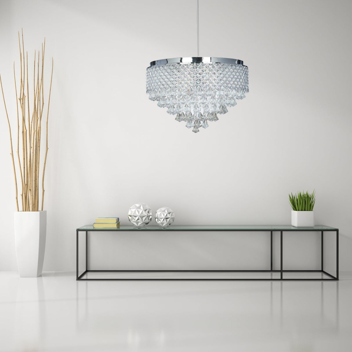 Cinderella Crystal Round Chandelier // 12 Light  | Finesse -  Home Elegance USA