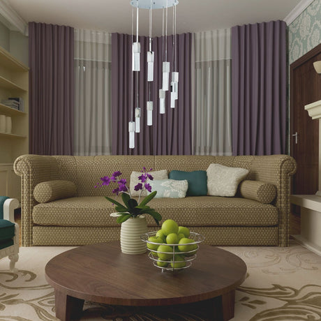 Rectangular Crystal Chandelier // 9 Light  | Finesse -  Home Elegance USA