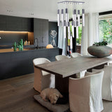 Acrylic Cylinder Chandelier// 13 Light  | Finesse