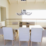 6 Petal Flower Dimmable LED Chandelier // Chrome  | Finesse -  Home Elegance USA