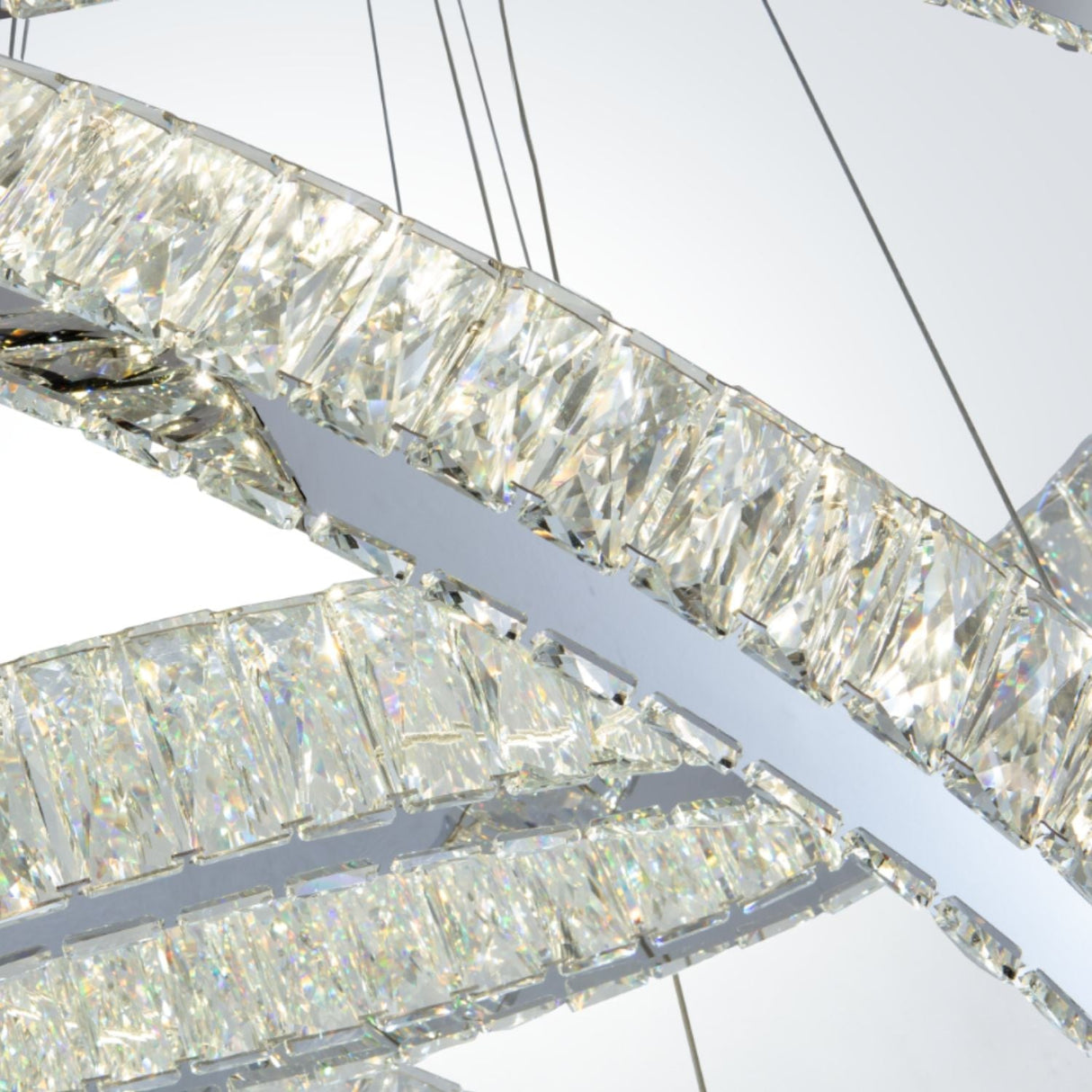 Crystal Elegance LED Chandelier // 3 Ovals  | Finesse - Home Elegance USA