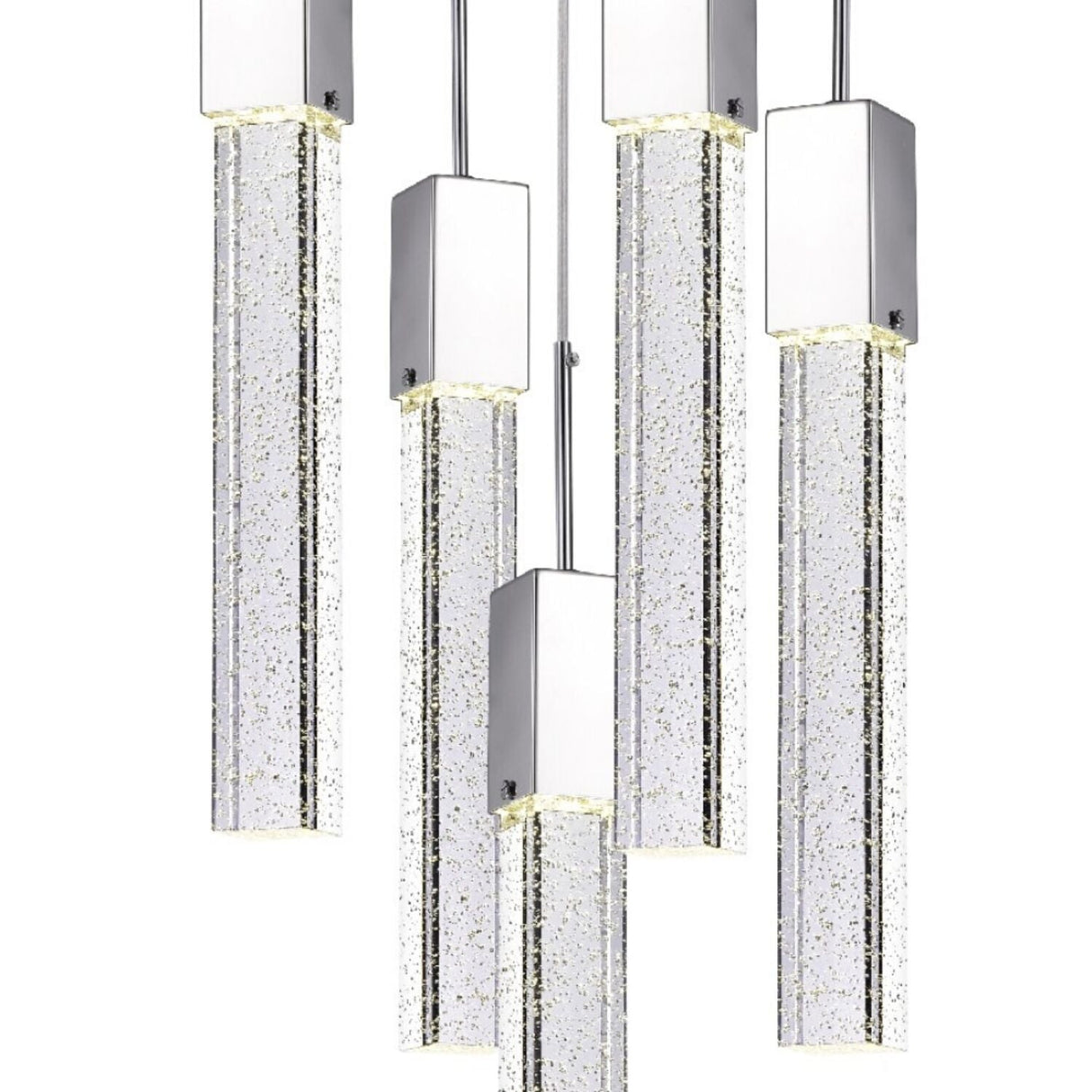 Rectangular Crystal Chandelier // XL 5 Light  | Finesse -  Home Elegance USA