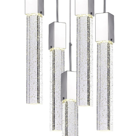 Rectangular Crystal Chandelier // XL 5 Light  | Finesse -  Home Elegance USA