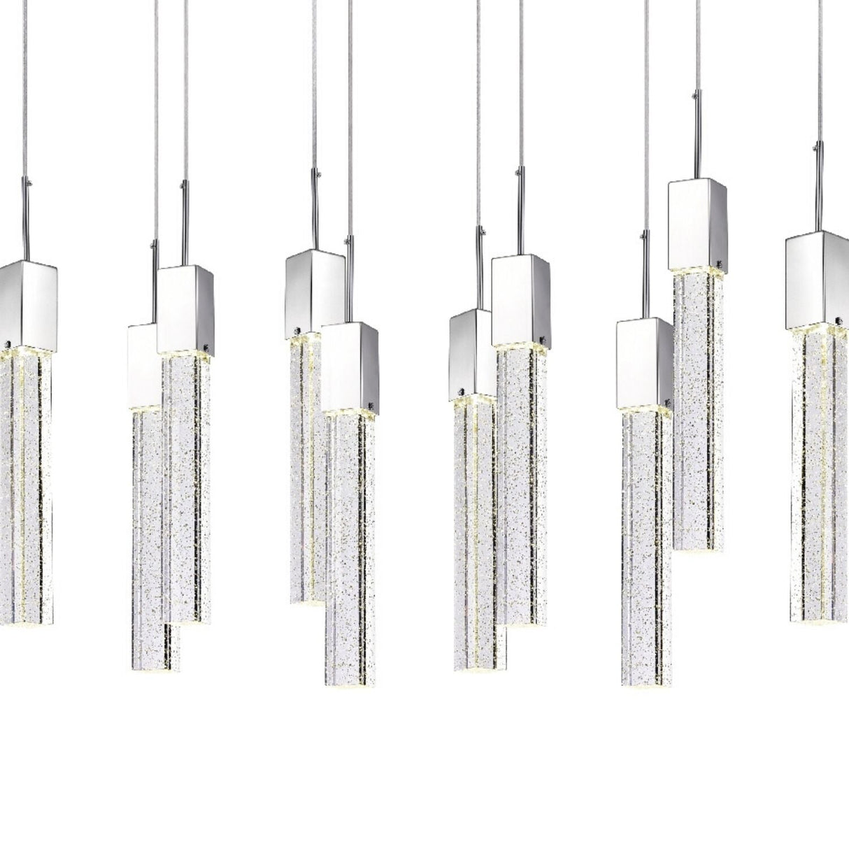 Rectangular Crystal Chandelier // XL 10 Light  | Finesse -  Home Elegance USA