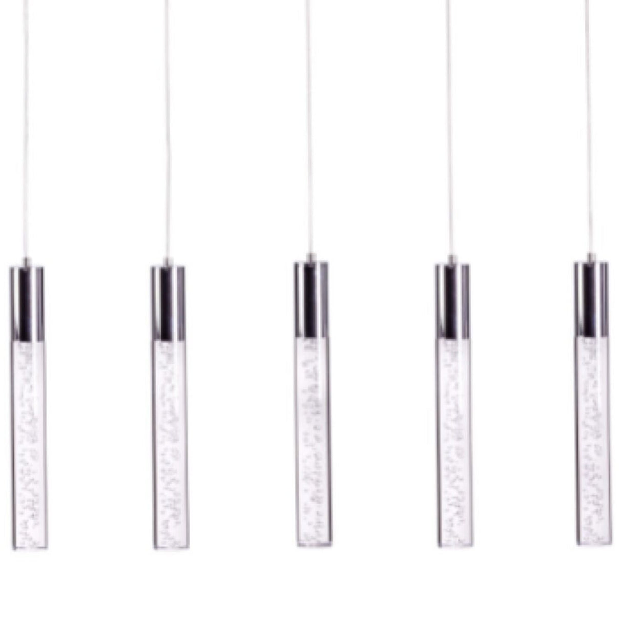 Acrylic Cylinder Chandelier // 5 Light  | Finesse