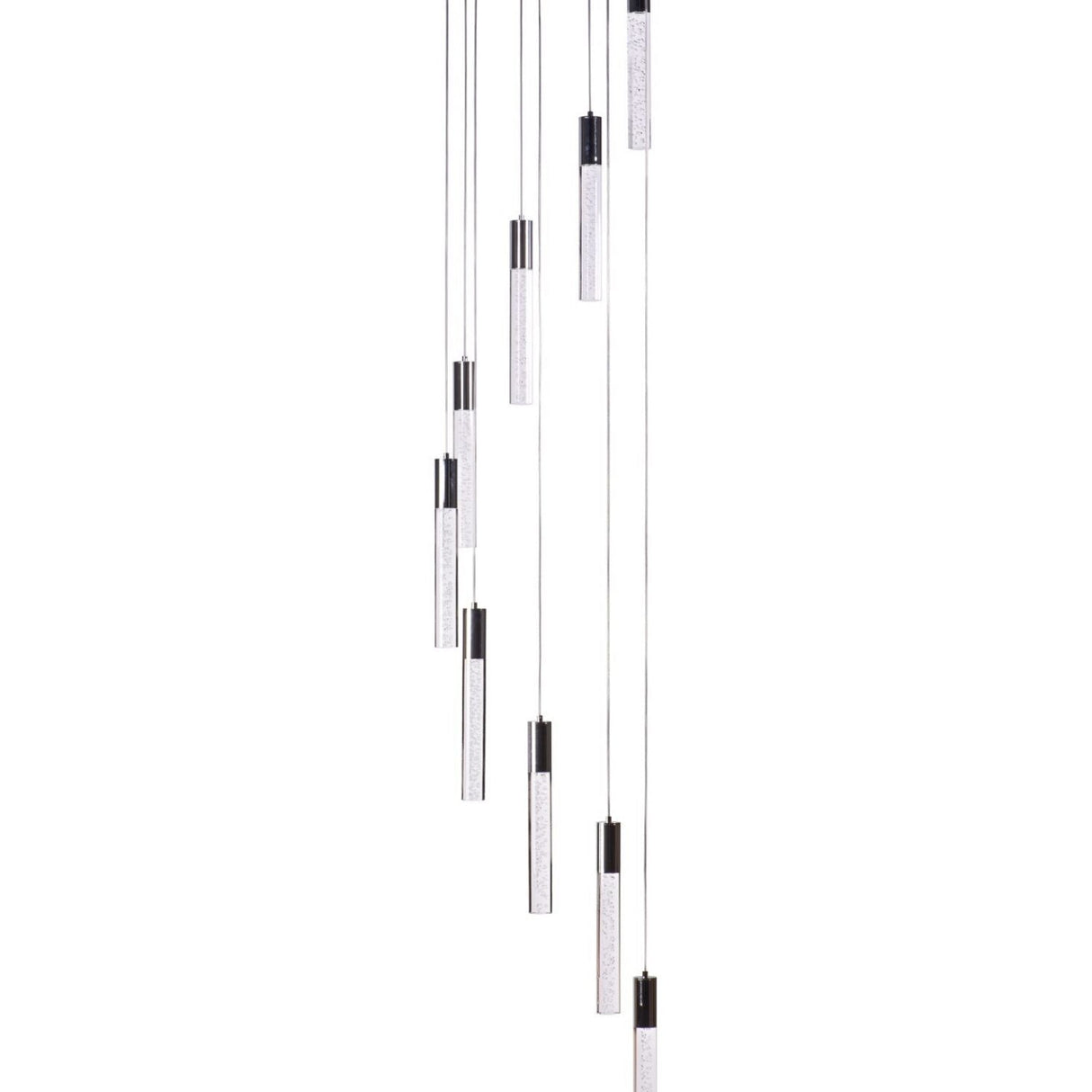 Acrylic Cylinder Chandelier // 9 Light  | Finesse