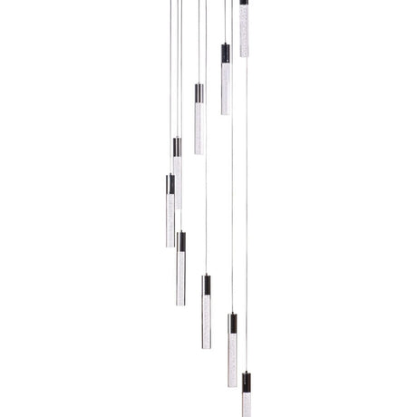 Acrylic Cylinder Chandelier // 9 Light  | Finesse - sold by Home Elegance USA