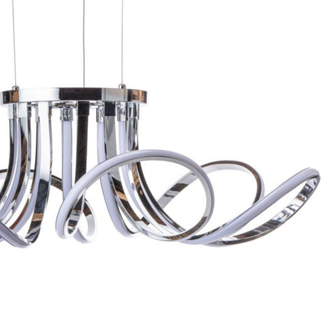 6 Petal Flower Dimmable LED Chandelier // Chrome  | Finesse -  Home Elegance USA