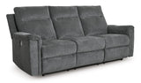 Ashley Gravel Barnsana Reclining Power Sofa - Chenille - 3320287 - Home Elegance USA - 2