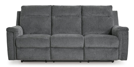 Ashley Gravel Barnsana Reclining Power Sofa - Chenille - 3320287 - Home Elegance USA - 1