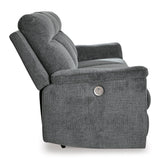 Ashley Gravel Barnsana Reclining Power Sofa - Chenille | Home Elegance USA