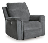 Ashley Gravel Barnsana Power Rocker Recliner - Chenille | Home Elegance USA