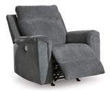 Ashley Gravel Barnsana Power Rocker Recliner - Chenille | Home Elegance USA