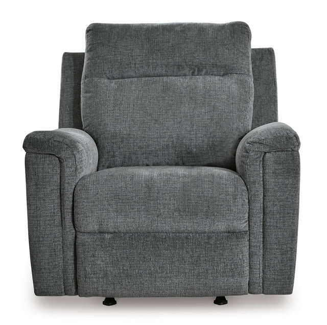 Ashley Gravel Barnsana Power Rocker Recliner - Chenille | Home Elegance USA