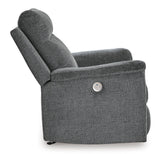 Ashley Gravel Barnsana Power Rocker Recliner - Chenille | Home Elegance USA