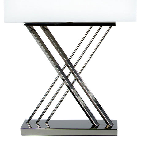 Chrome X Table Lamp // 1 Light  | Finesse - sold by Home Elegance USA