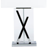 1 Light with USB Charger X Table Lamp // Chrome and Crystal  | Finesse - Home Elegance USA
