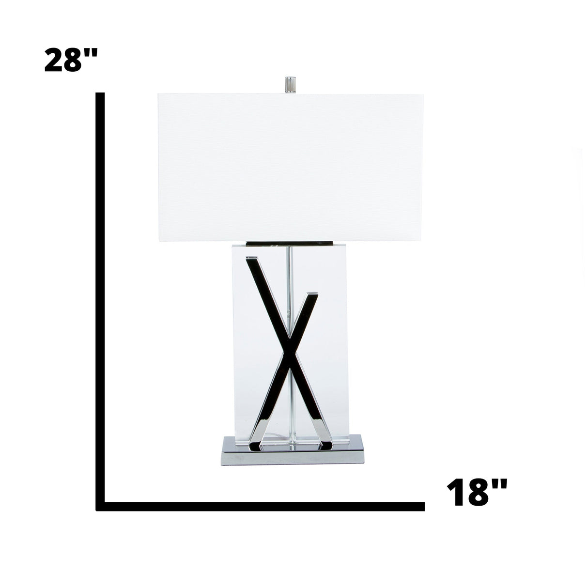 1 Light with USB Charger X Table Lamp // Chrome and Crystal  | Finesse - Home Elegance USA