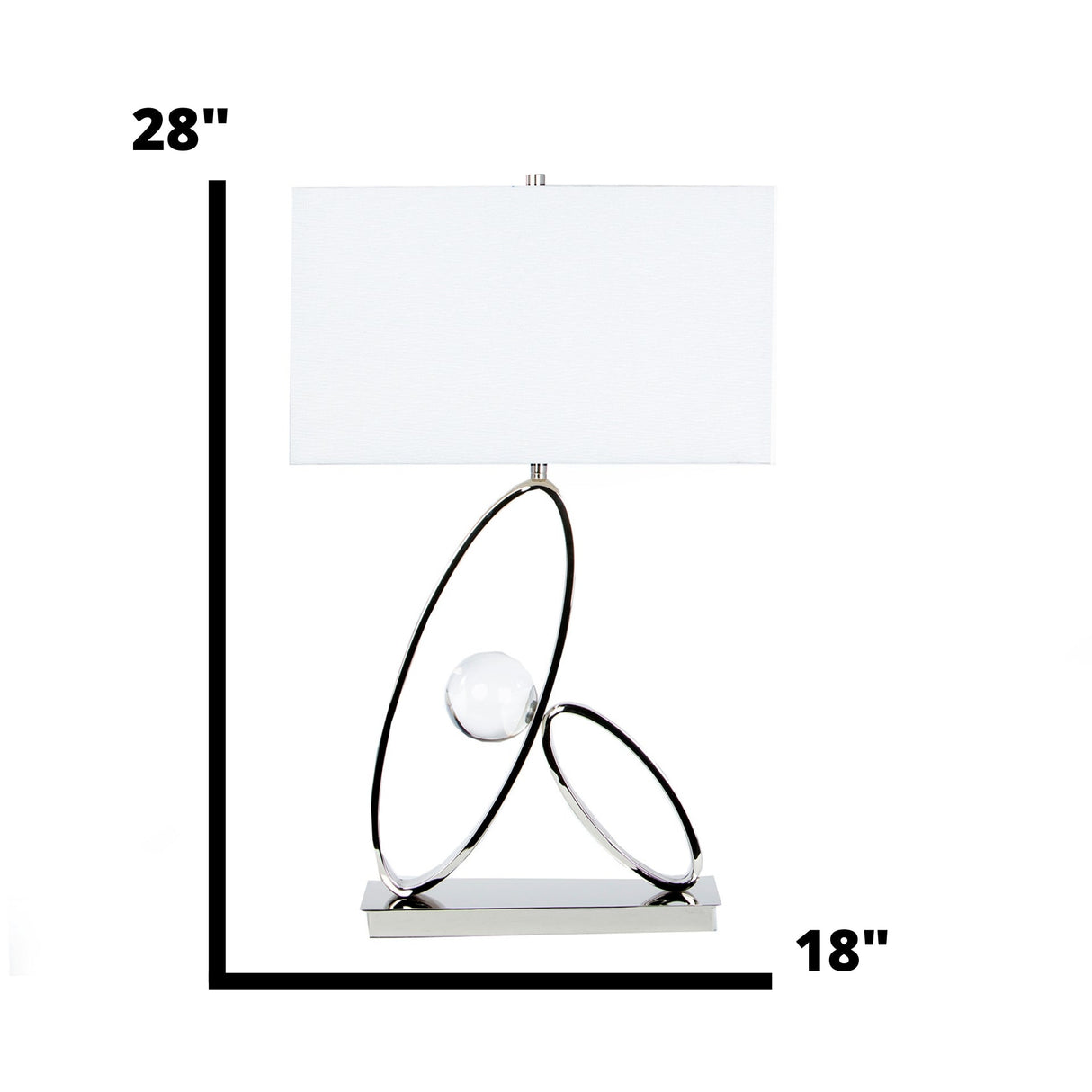 Ovals in Crystal Table Lamp // 1 Light  | Finesse - Home Elegance USA