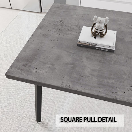 55.12-70.87' expandable square dining table set that can accommodate 4-6 people, equipped with 6 C-shaped tubular cushioned armless dining chair,  kitchen table and chair set, with metal legs - sold by Home Elegance USA