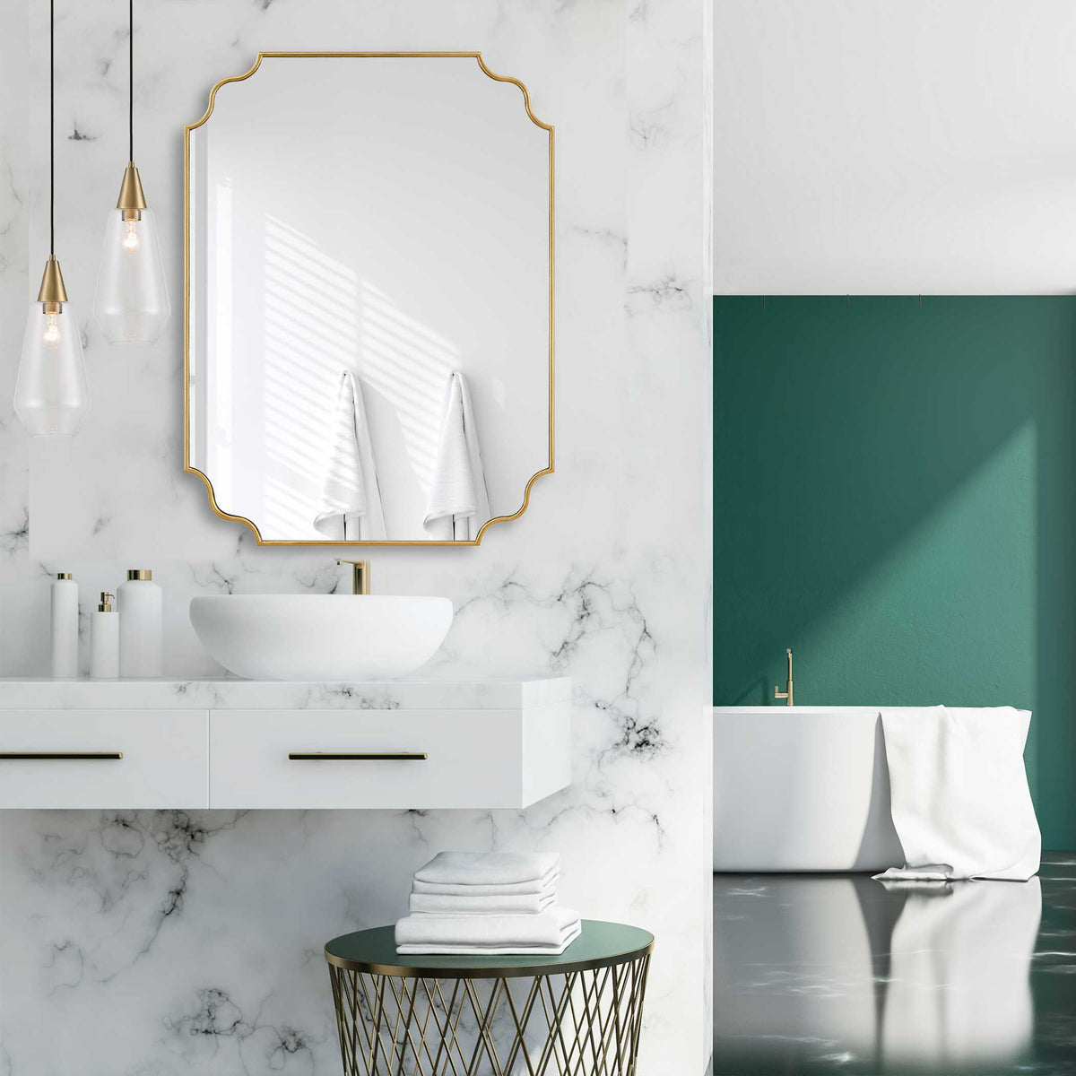 Lennyn Gold Vanity Mirror by Uttermost - View 2