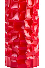 Textured Honeycomb Vase // Red, 36"  | Finesse
