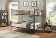Brantley Sandy Black & Dark Bronze Hand-Brushed Finish Double Queen Bunk Bed