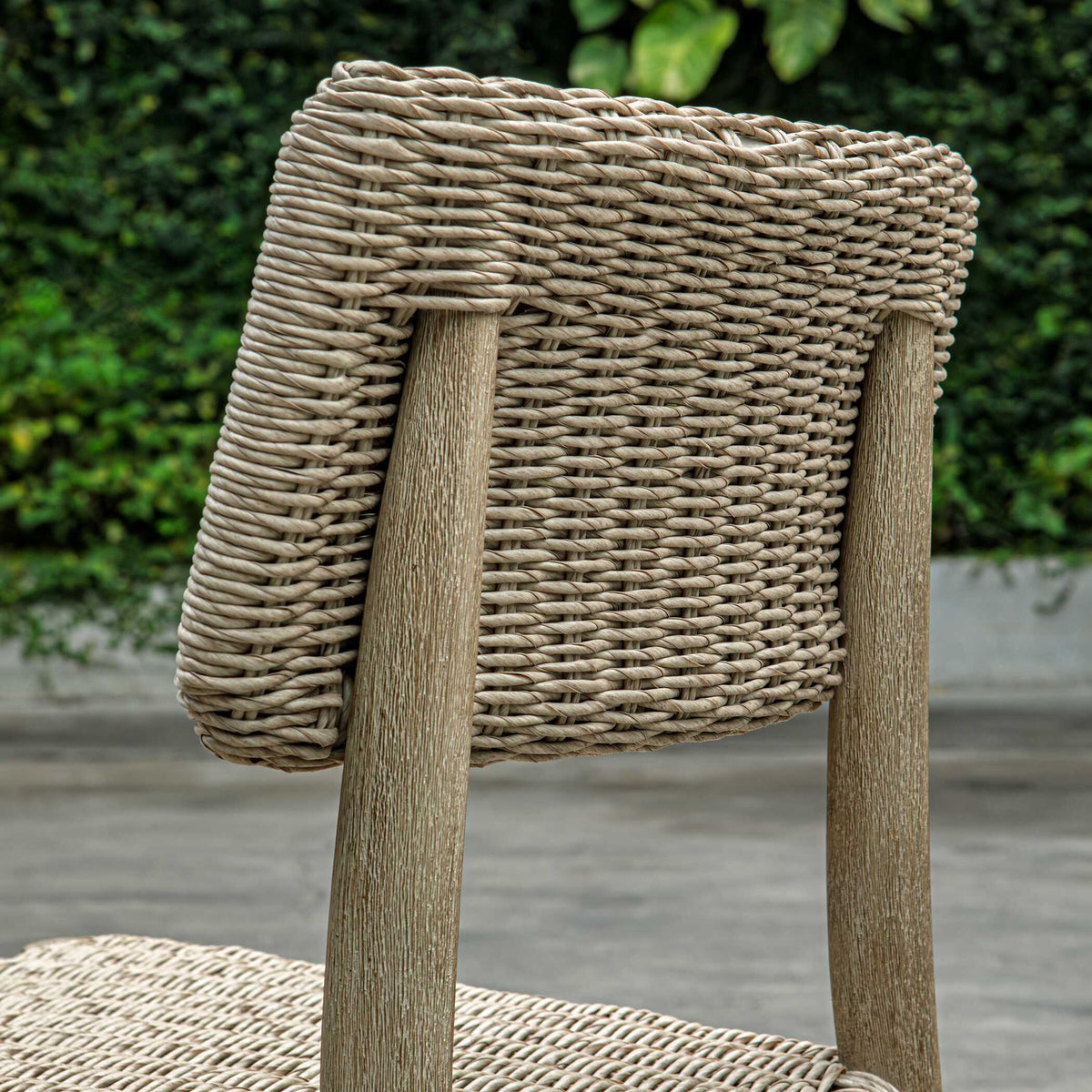 Kailua Outdoor Wicker Dining Chair - Gray by Uttermost - View 4
