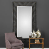 Karel Chevron Mirror - Black by Uttermost - View 2