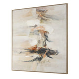 Outburst Hand Painted Modern Art Black / Blue / Brown / Gray / Green / Orange / Red / White / Woodtone - Gray / Beige by Uttermost - View 4