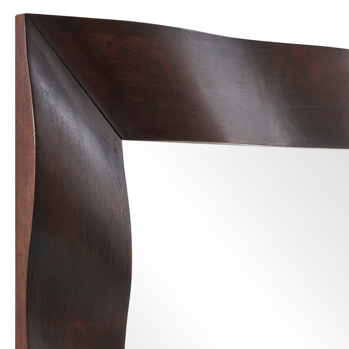 Wrinkle Wavy Wood Mirror Woodtone - Dark Brown by Uttermost - View 5