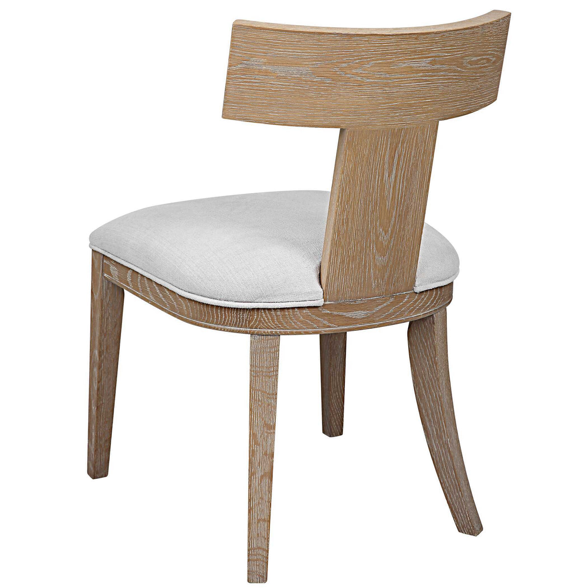 Idris Armless Chair Natural White & Light Brown - White / Light Brown by Uttermost - View 5