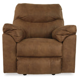 Ashley Bark Boxberg Rocker Recliner - Faux Leather | Home Elegance USA