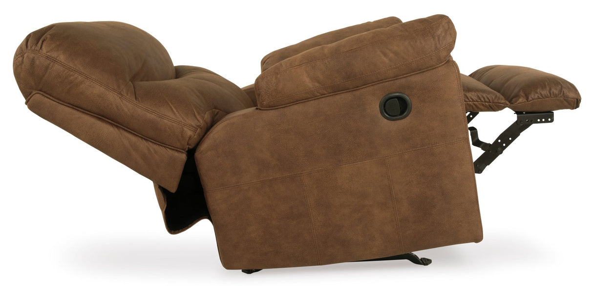 Ashley Bark Boxberg Rocker Recliner - Faux Leather | Home Elegance USA