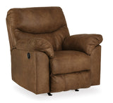 Ashley Bark Boxberg Rocker Recliner - Faux Leather | Home Elegance USA