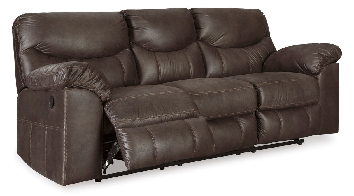 Ashley Teak Boxberg Reclining Sofa - Faux Leather - 3380388 - Home Elegance USA - 4