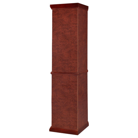 Appledale 6 - shelf Corner Curio Cabinet Medium Brown | Coaster - 3393 - Home Elegance USA - 6