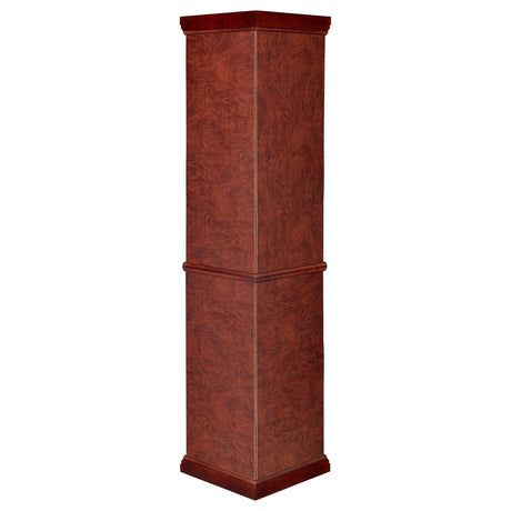 Appledale 6 - shelf Corner Curio Cabinet Medium Brown | Coaster - 3393 - Home Elegance USA - 7