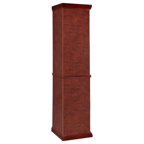 Appledale 6 - shelf Corner Curio Cabinet Medium Brown | Coaster - 3393 - Home Elegance USA - 8